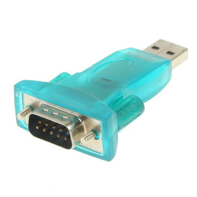 Adaptador convertidor de Cable Macho de USB 2.0 a Puerto Serie RS232 DB9 de 9 pines (Verde)