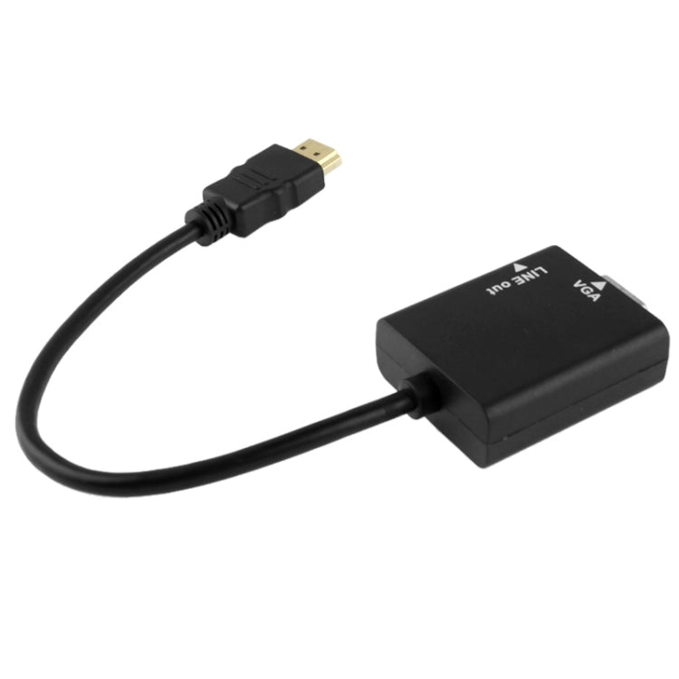 Câble adaptateur de conversion audio HDMI vers VGA et HD (noir)