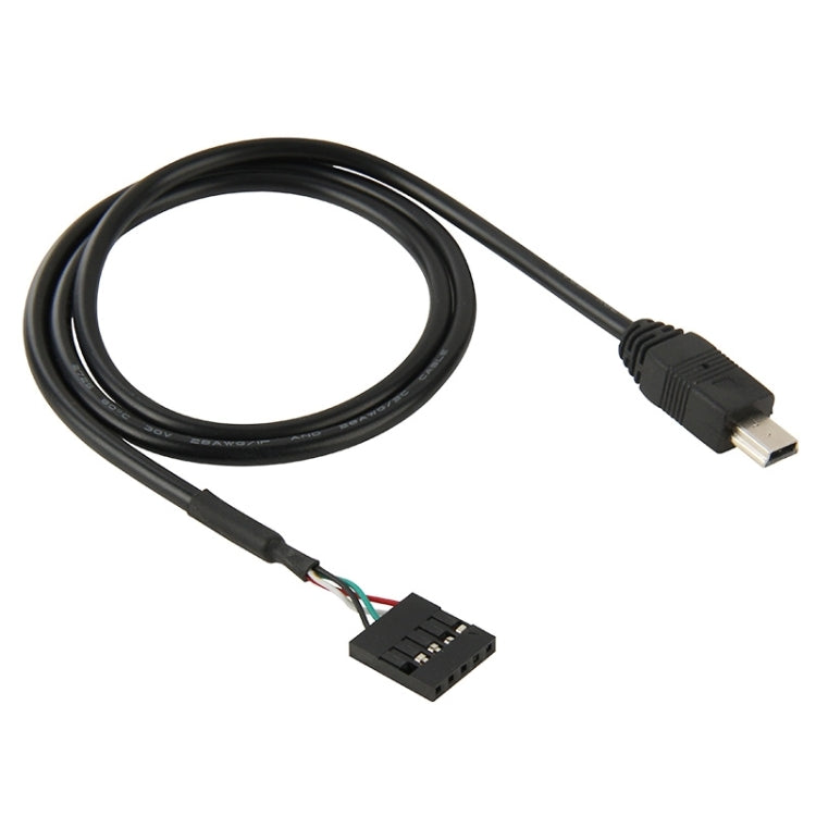 Motherboard 5 Pin Female Connector to Mini USB Male Adapter Cable Length: 50cm