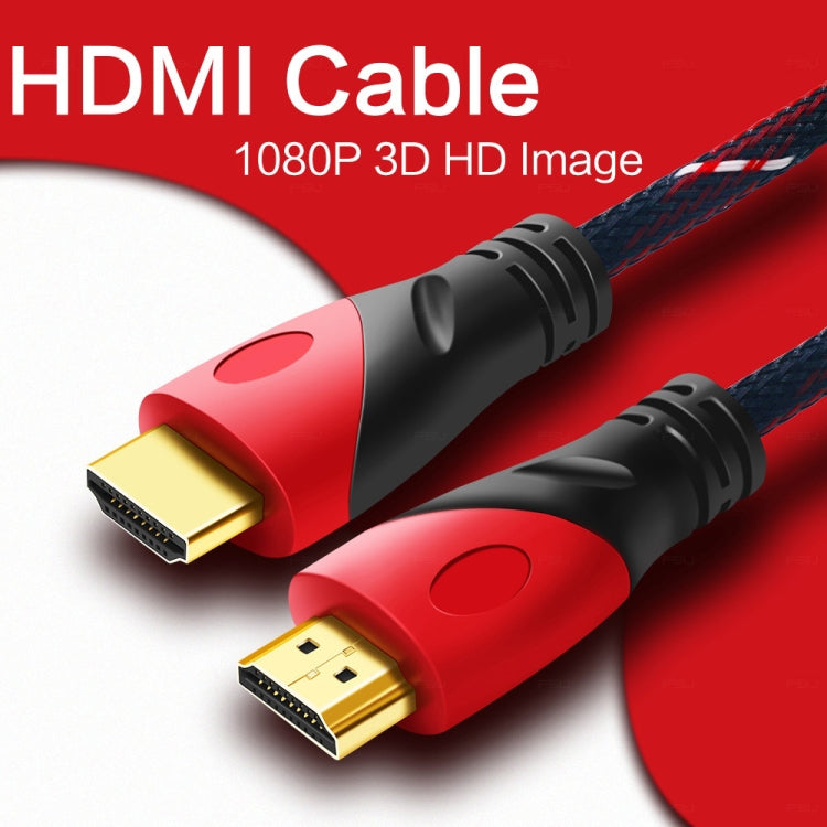 3m HDMI 1.4 Versión 1080P Nylon Tejido Línea Rojo Negro Cabeza HDMI Macho a HDMI Macho Audio Video Conector Adaptador Cable