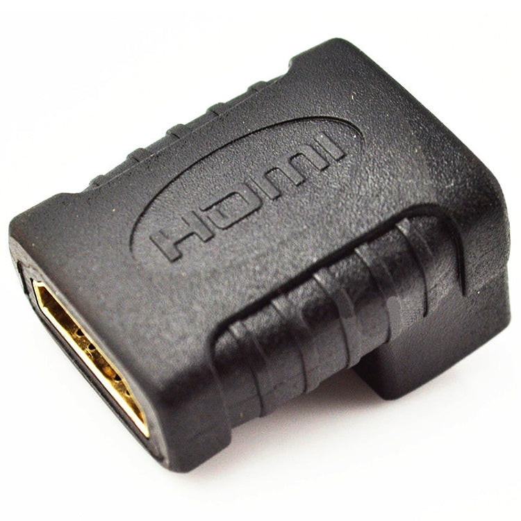 Acoplador de ángulo HDMI (Hembra a Hembra) - 90 grados (chapado en Oro) (Negro)