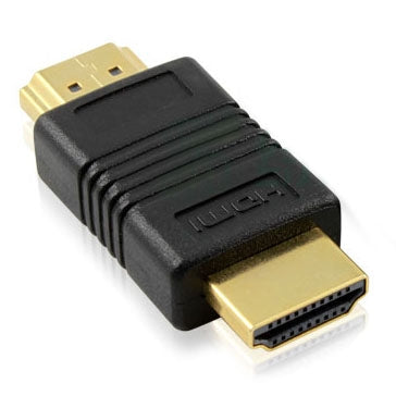 Adaptador chapado en Oro de HDMI 19 pines Macho a HDMI 19 pines Macho compatible con HD TV / Xbox 360 / PS3 etc.