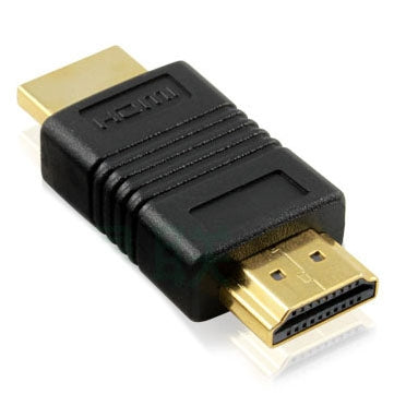 Adaptador chapado en Oro de HDMI 19 pines Macho a HDMI 19 pines Macho compatible con HD TV / Xbox 360 / PS3 etc.