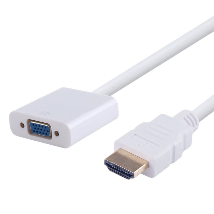 Adaptateur de câble HDMI 19 broches mâle vers VGA femelle 20 cm (blanc)