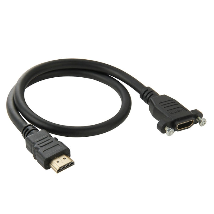 50cm High Speed ​​HDMI 19-Pin Male to HDMI 19-Pin Female Connector Adapter Cable (Black)