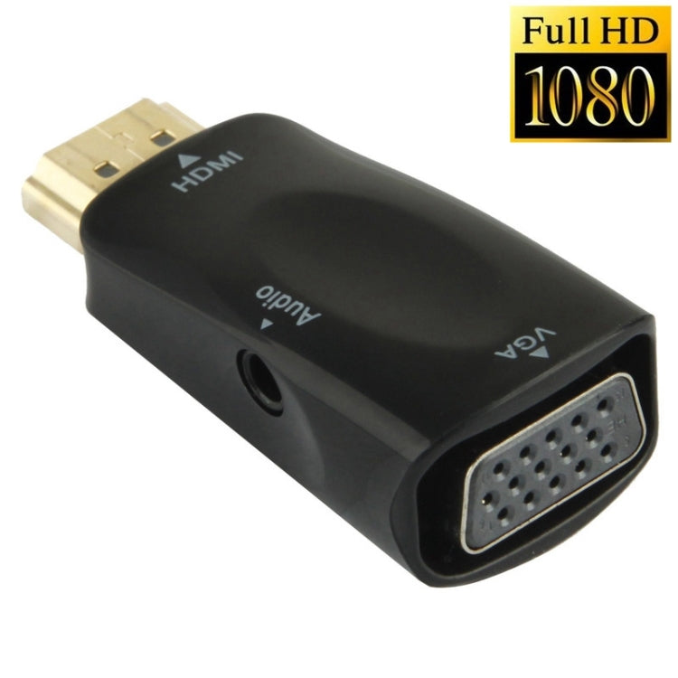 Adaptateur Full HD 1080P HDMI vers VGA et Audio pour HDTV / Moniteur / Projecteur (Noir)