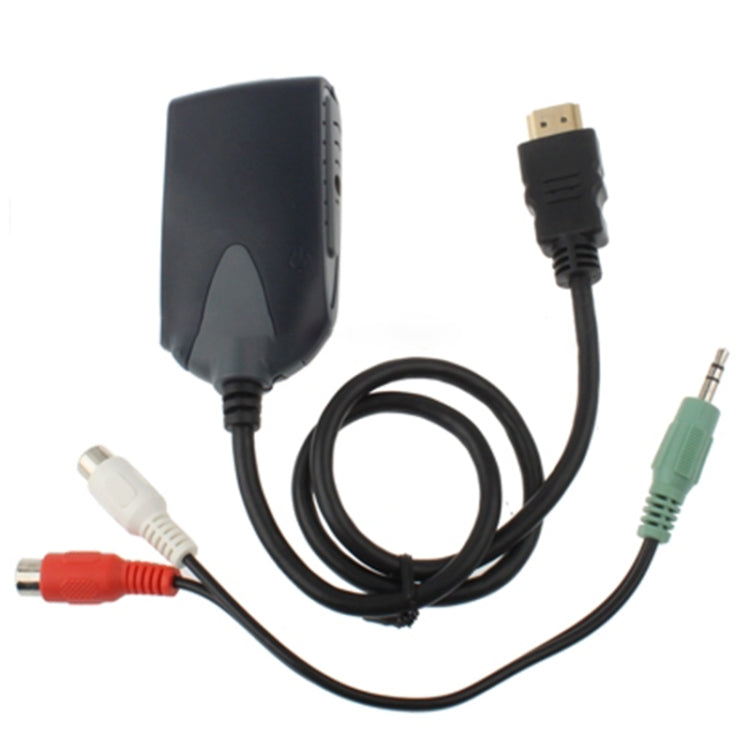 HDMI Male to VGA Female Adapter with Audio Cable (Black)