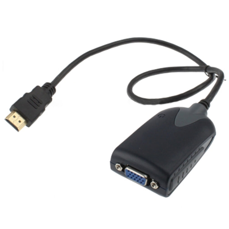 Adaptador HDMI Macho a VGA Hembra con Cable de Audio (Negro)