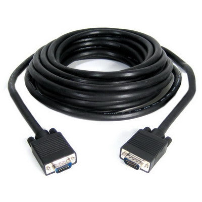 Câble VGA 15 broches mâle vers VGA 15 broches mâle de qualité normale de 10 m pour moniteur CRT (noir)