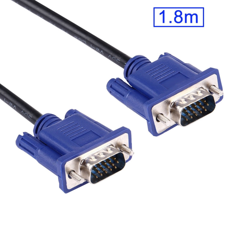 High Quality 1.8m VGA 15 Pin Male Cable VGA 15 Pin Male For LCD Monitor / Projector