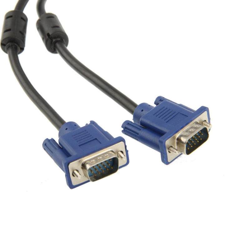 Câble VGA 15 broches mâle vers VGA 15 broches mâle de haute qualité de 5 m pour moniteur/projecteur LCD (noir)