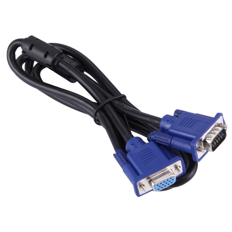 1.5m good quality VGA 15 pin Male to VGA 15 pin Female Cable For LCD monitor Projector etc.