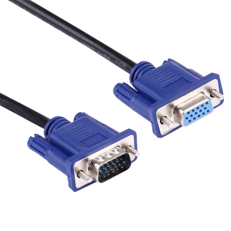 Cable VGA de 15 pines Macho a VGA de 15 pines Hembra de buena calidad Para monitor LCD Proyector etc. (longitud: 1.8 m)