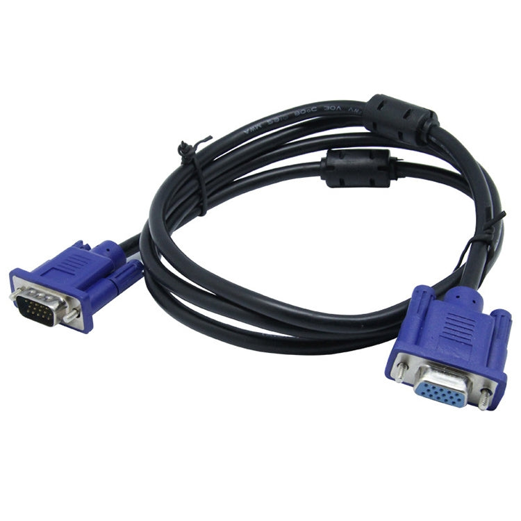 Good Quality 5m VGA 15 Pin Male to VGA 15 Pin Female Cable For LCD Monitor Projector etc. (Black)