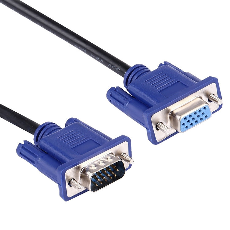 Good Quality 5m VGA 15 Pin Male to VGA 15 Pin Female Cable For LCD Monitor Projector etc. (Black)