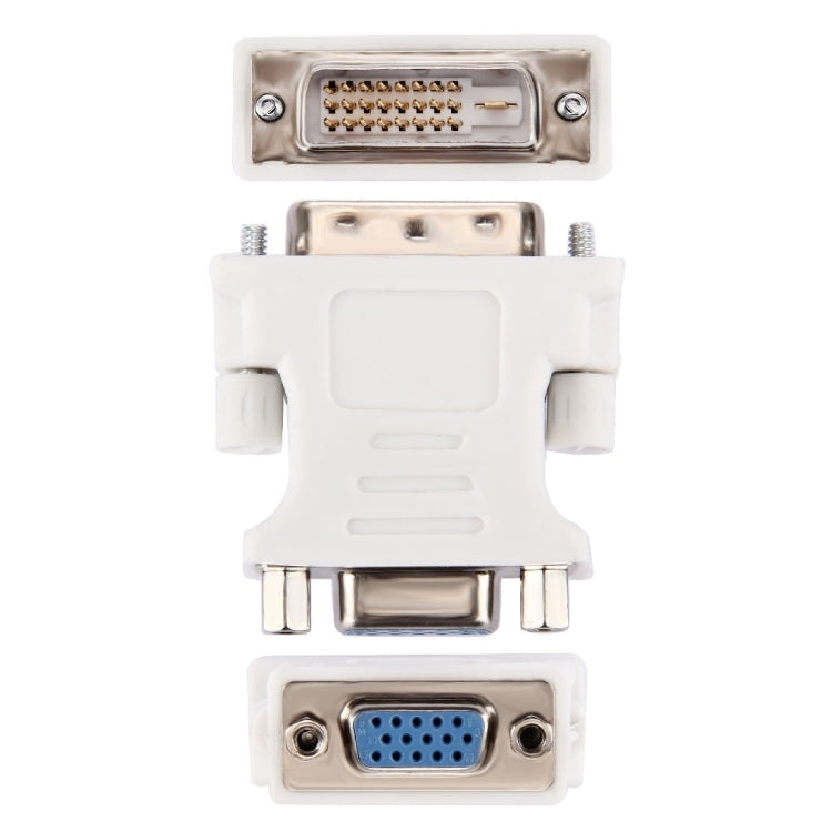 Adaptateur DVI 24 + 1 Pin Male vers VGA 15Pin Femelle (Blanc)