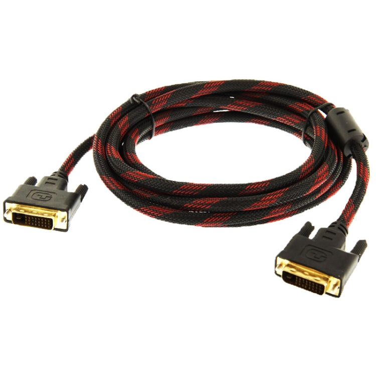 24+1 pin Male to Male m/m Dual Link DVI-D video cable with nylon net length: 3m