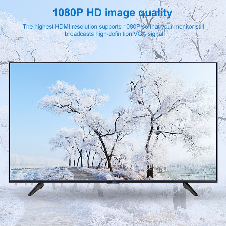Adaptador Full HD 1080P VGA a HDMI Versión 1.3 Estándar HDMI (Negro)