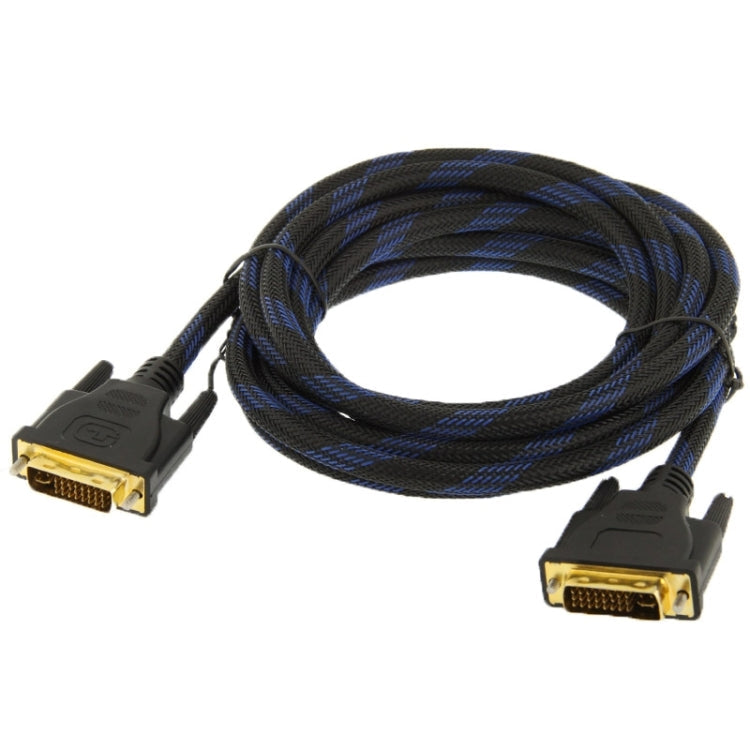 Câble vidéo Dual Link DVI-I 24+5 broches Mâle vers Mâle m/m avec filet en nylon longueur : 5 m