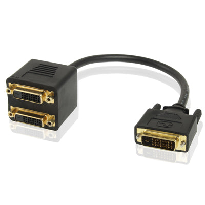 Adaptador de Cable 24 + 1 DVI Macho a 2 DVI Hembra longitud: 30 cm