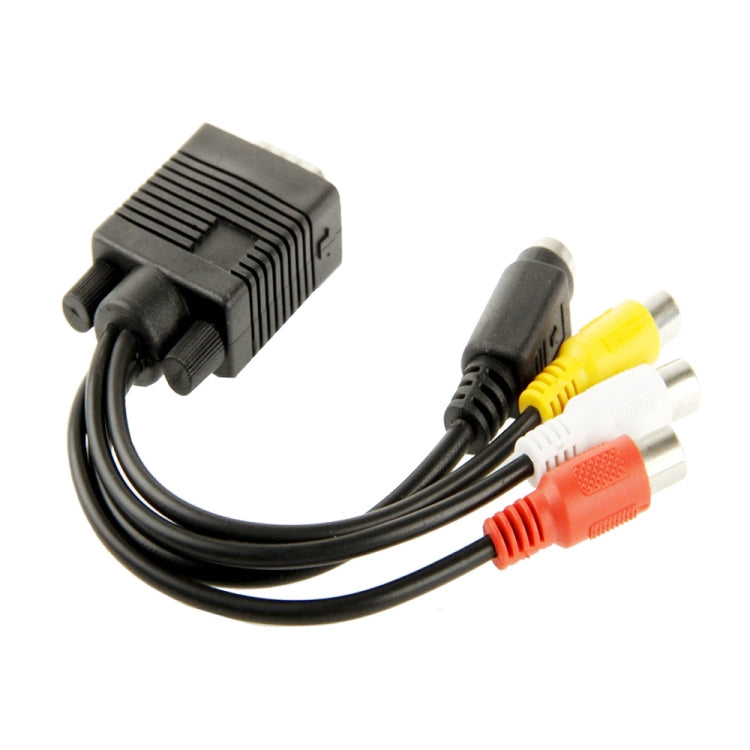 VGA to S-Video AV RCA TV Converter Cable Adapter with 2 Audio Cables
