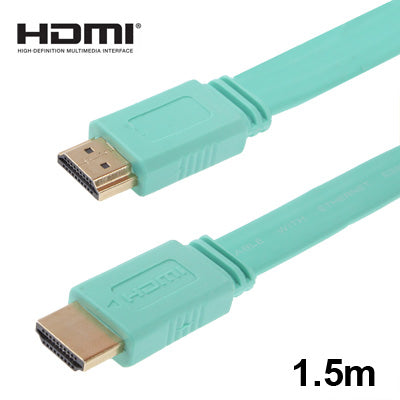 Cable plano HDMI a HDMI de 19 pines chapado en Oro de 1.5 m Versión 1.4 compatible con HD TV / XBOX 360 / PS3 / Proyector / reProductor de DVD etc.