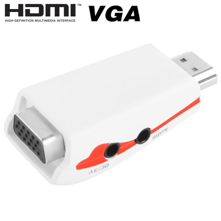 Adaptador Full HD 1080P HDMI a VGA Para Alimentación y Audio