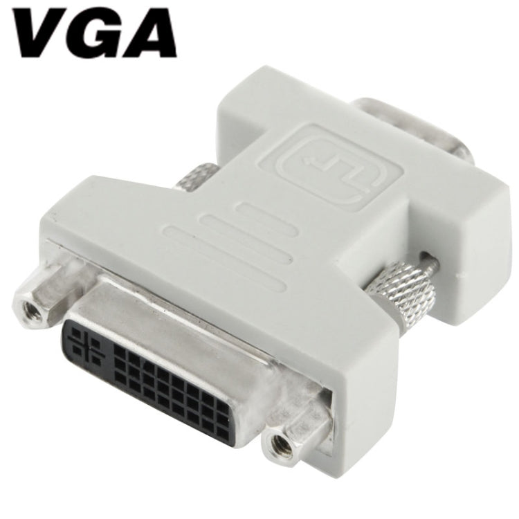 Adaptateur convertisseur DVI-I 24+5 broches femelle vers VGA 15 broches mâle