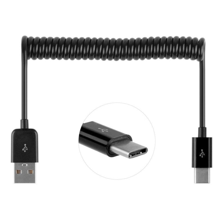 Câble de charge/données rétractable USB 2.0 vers USB 3.0 Type C pour Samsung Galaxy S8 S8+ / LG G6 / Huawei P10 P10 PLUS / OnePlus 5 et autres Smartphones (Noir)