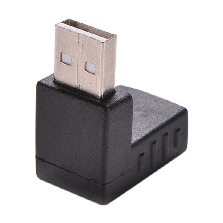 Adaptateur USB 2.0 AM vers AF avec angle de 90 degrés (noir)