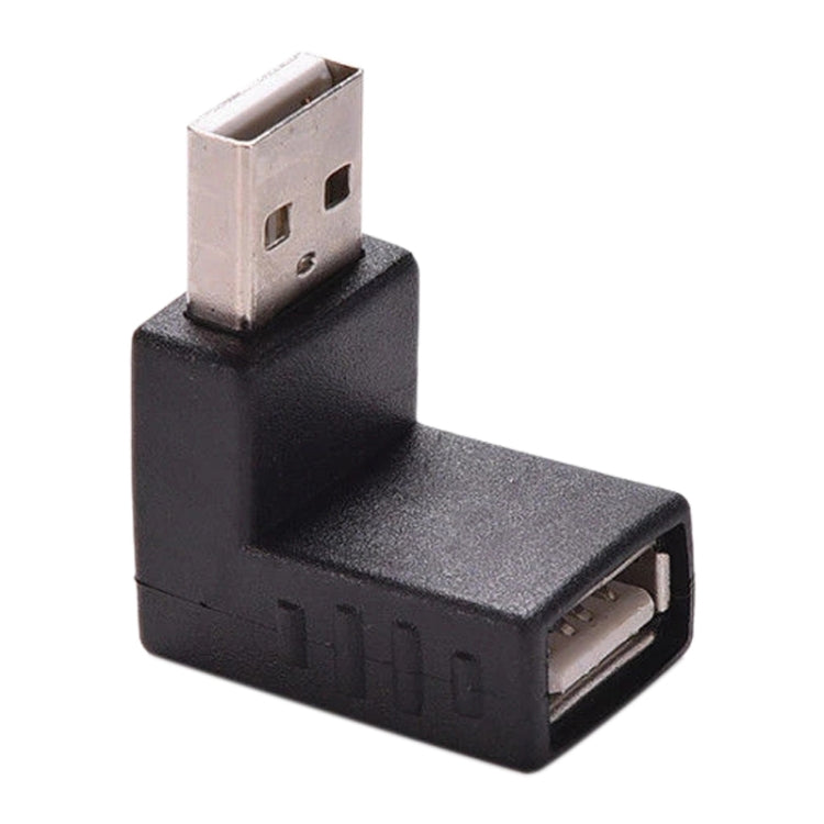 USB 2.0 AM to AF Adapter with 90 Degree Angle (Black)