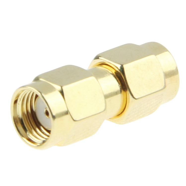 Gold plated SMA Male to RP-SMA Male Adapter (gold plated)