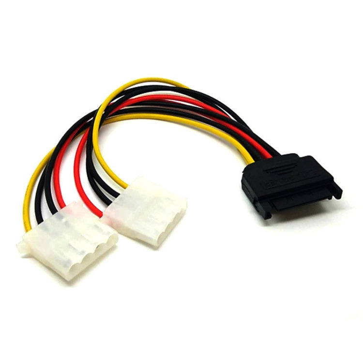 15-Pin Molex to 2 x 4-Pin SATA Power Molex Y-Cable Length: 15.2 cm