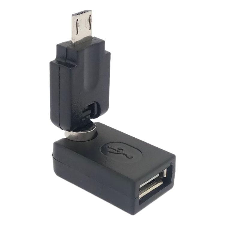 Adaptateur USB 2.0 AM vers mini USB rotatif à 360 degrés (noir)