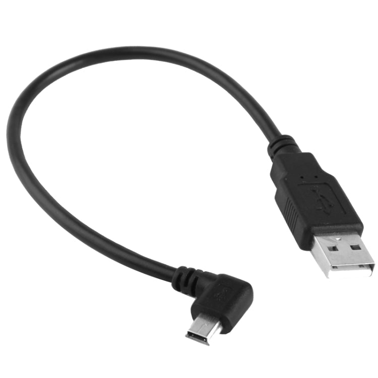 Cable adaptador de 90 grados Mini USB Macho a USB 2.0 AM longitud: 25 cm