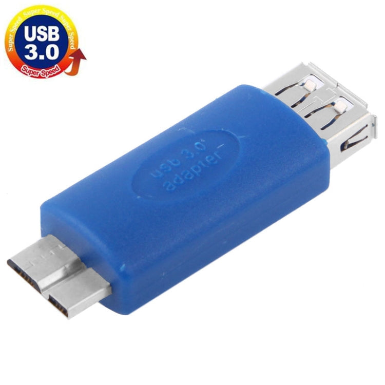 Adaptador Macho Super Speed USB 3.0 AF a USB 3.0 Micro-B (Azul)