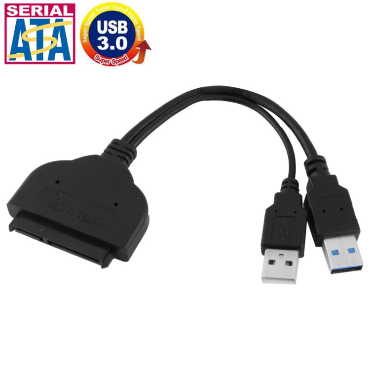 Adaptateur de disque dur USB 3.0 vers SATA 22 broches 2,5 pouces avec câble d'alimentation USB Longueur : 20 cm
