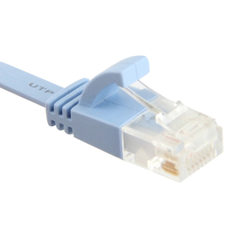 Cable LAN de red Ethernet plano ultrafino CAT6a longitud: 50 m (Azul Claro)