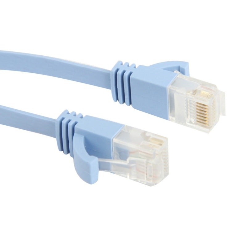 CAT6a Ultra-thin Flat Ethernet Network LAN Cable Length: 50m (Light Blue)