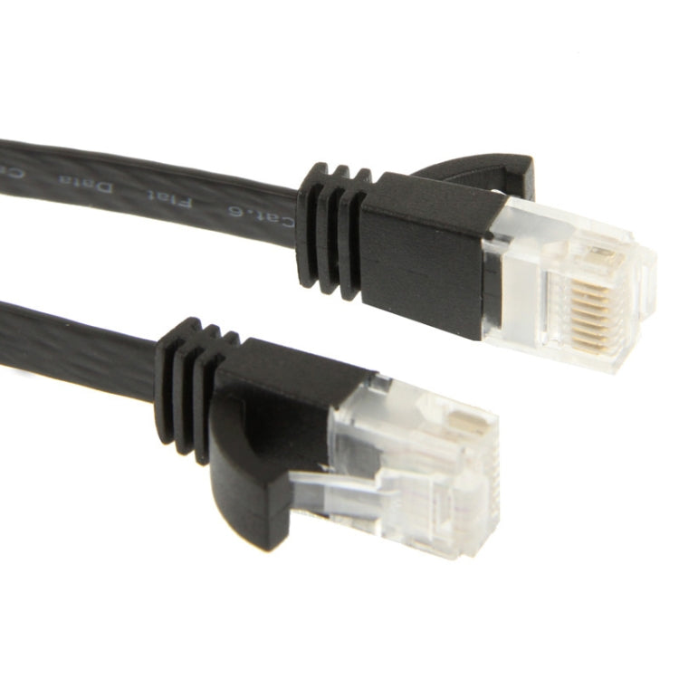 Cable LAN de red Ethernet plano ultrafino CAT6 longitud: 5 m (Negro)