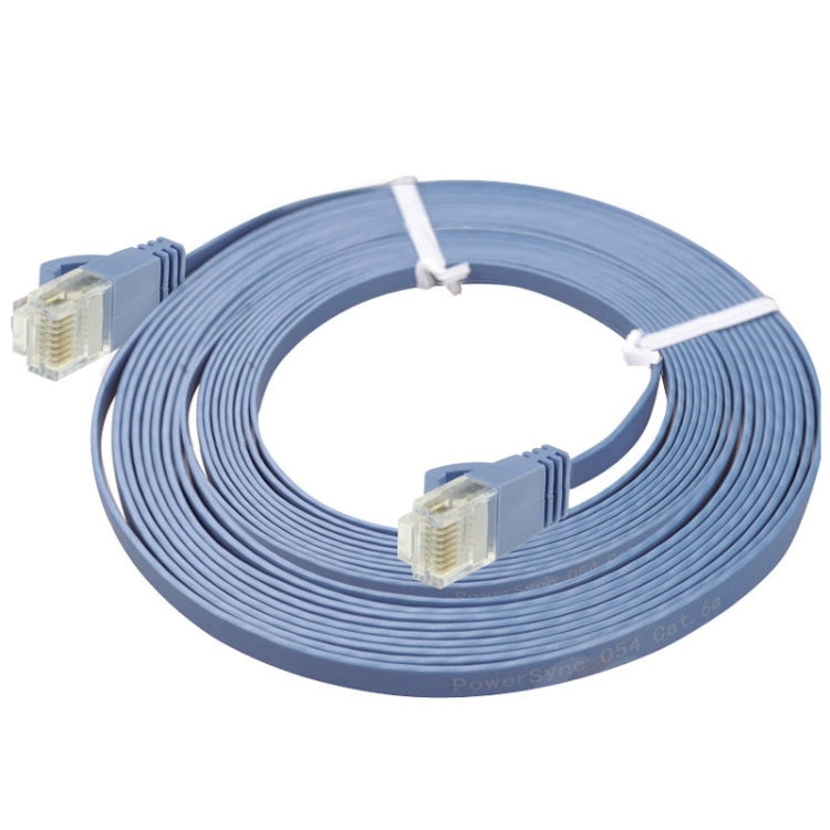 Longueur du câble réseau LAN Ethernet plat ultra-fin CAT6 : 50 m (bleu)