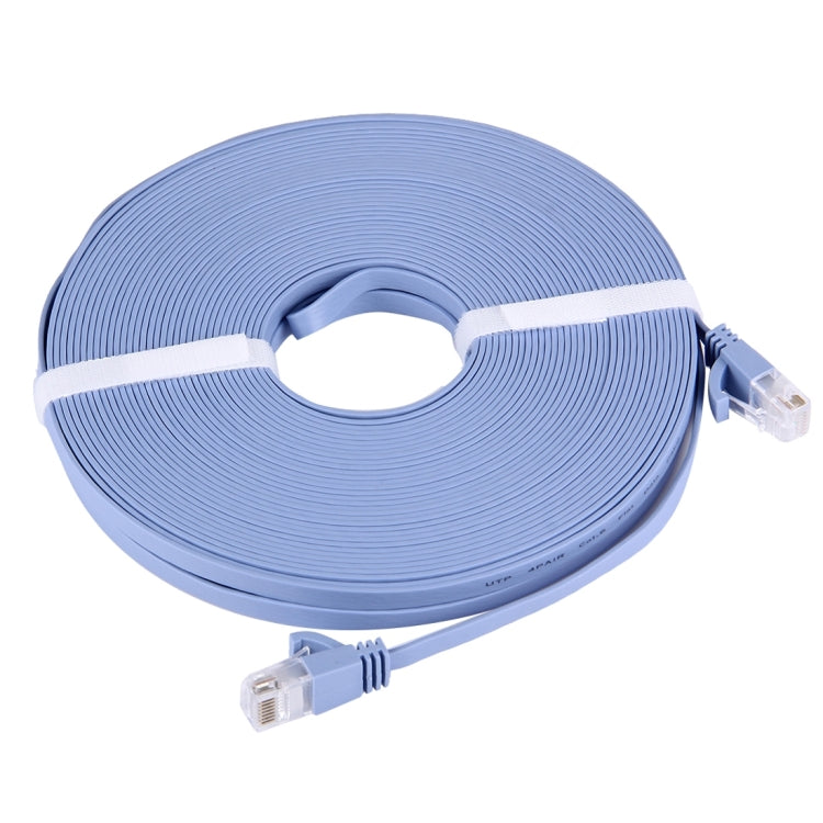Longueur du câble réseau LAN Ethernet plat ultra-fin CAT6 : 20 m (bleu)