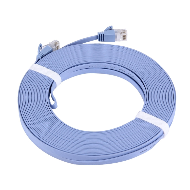 Longueur du câble réseau LAN Ethernet plat ultra-fin CAT6 : 15 m (bleu)