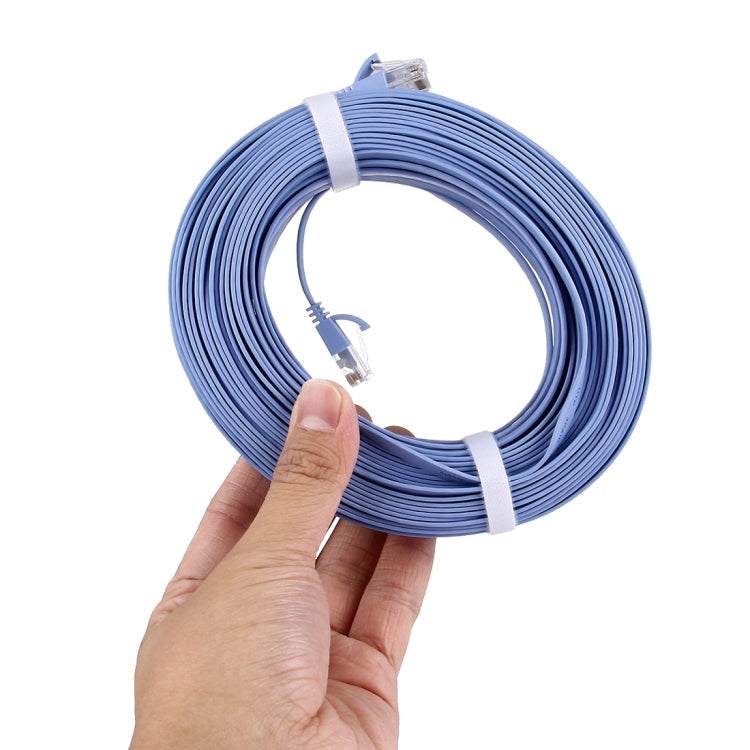 Longueur du câble réseau LAN Ethernet plat ultra-fin CAT6 : 30 m (bleu)