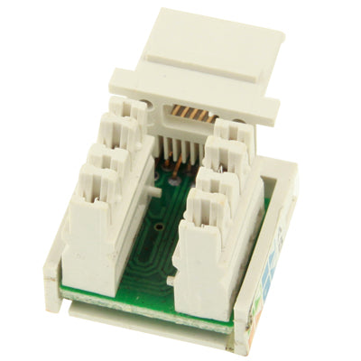 Adaptateur de connecteur de module de prise réseau Cat6 RJ45 (qualité normale) (blanc)