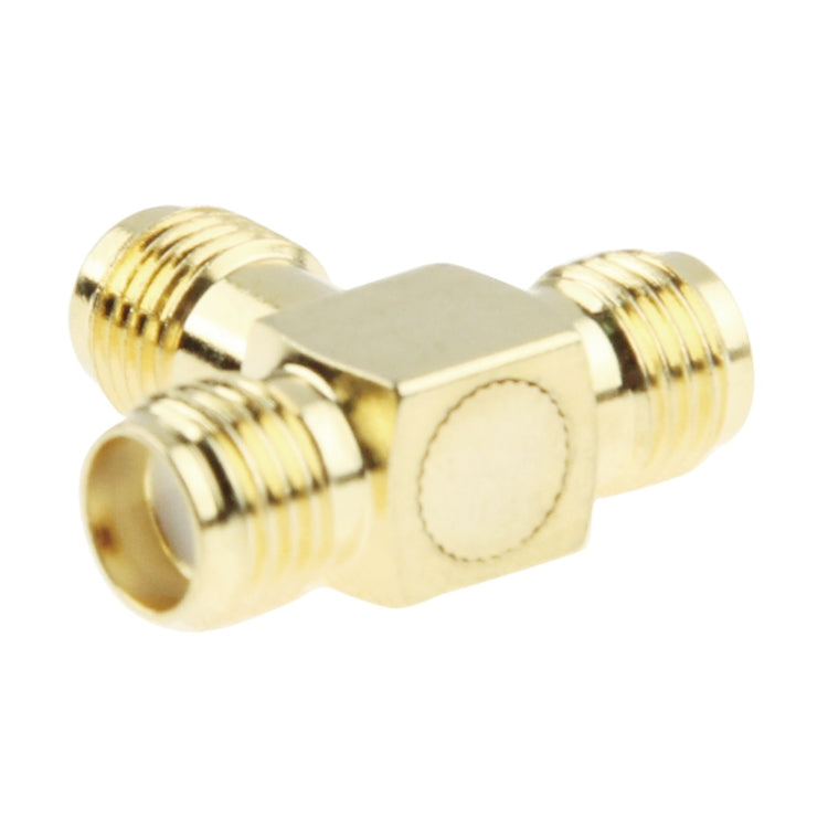 Adapter SMA Female to 2 SMA Female gold plated (gold)