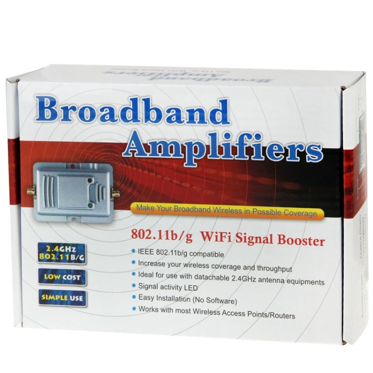 Amplificador de Señal WiFi 802.11b / g de 2000 mW amplificadores de Banda ancha (Plateado)