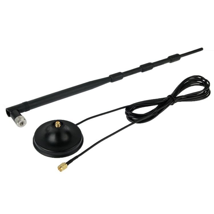 13dB RP-SMA Antenna For Router Network with Antenna Base (Black)