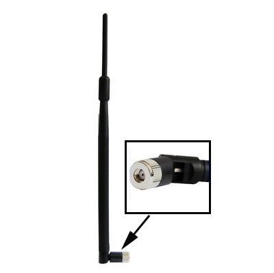 Antena de red Inalámbrica RP-SMA de 7dB Para red de enrutador con Base de Antena (Negro)