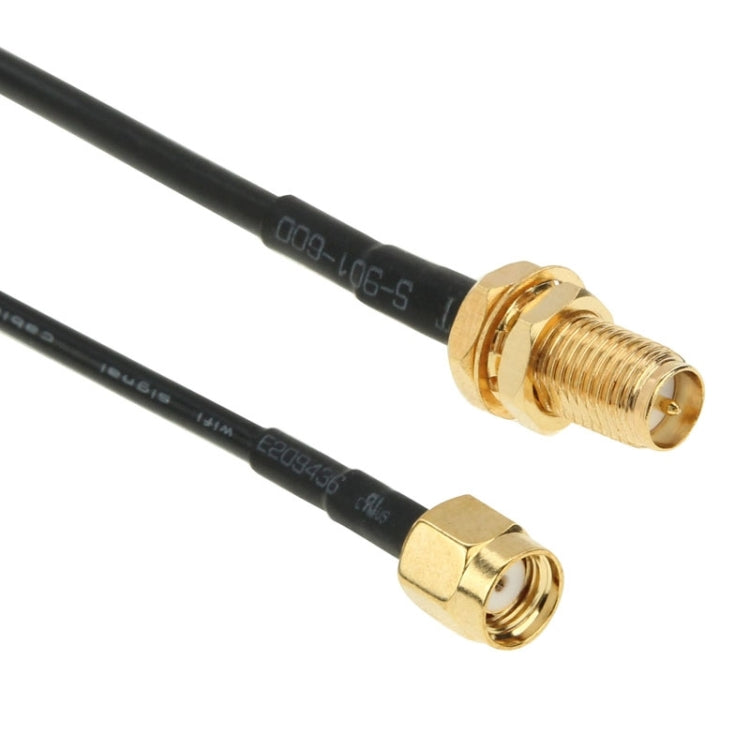 Câble sans fil 2,4 GHz RP-SMA mâle vers femelle (câble d'extension d'antenne haute fréquence 178) Longueur : 6 m (noir)